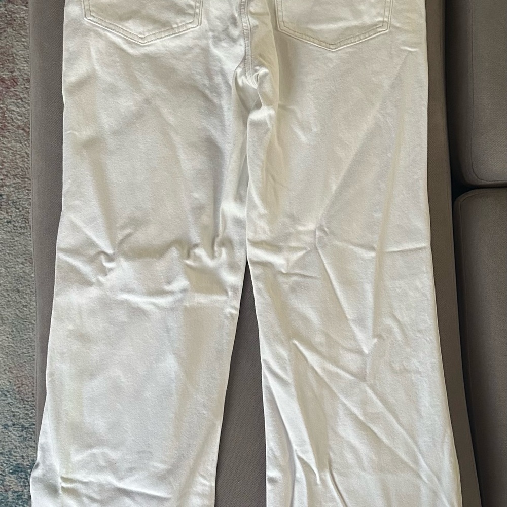 American Eagle Outfitters White Baggy Flare Jeans